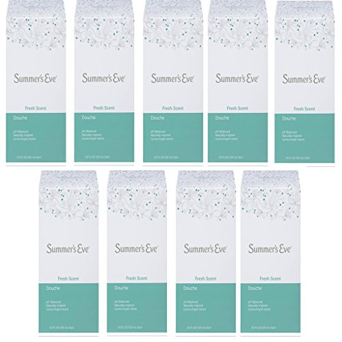 Pack of 9 Bottles Summers Eve Fresh Scent Douche Vinegar  and  Water Feminine Wash 4_5oz Bottles_ PH Balanced Naturally Inspired Gynecologist Tested Pack of 9 Bottles 4_5oz Each Bottle