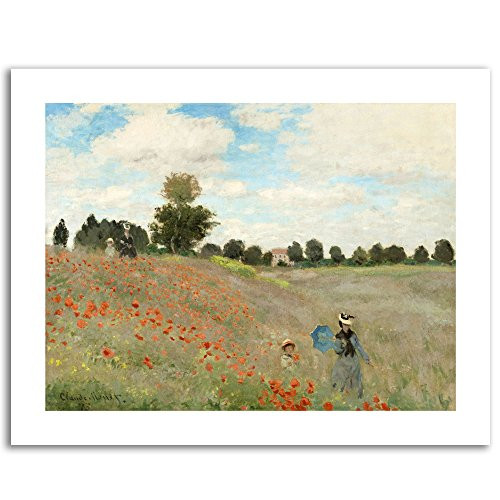 Trademark Fine Art Wild Poppies Near Argenteuil by Claude Monet Unframed Rolled Print 14 by 19
