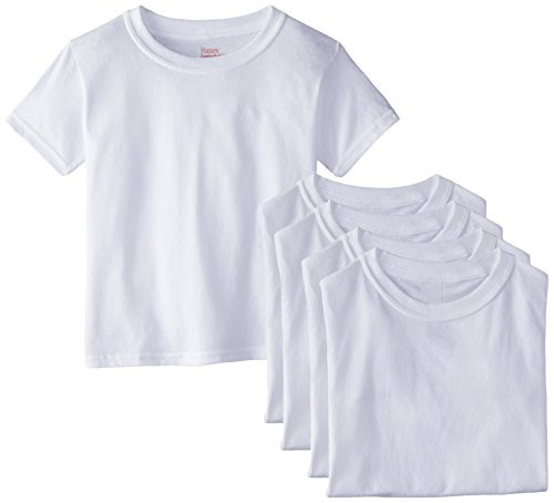 Hanes Boys 5 Pack Ultimate Comfortsoft Crew White Medium