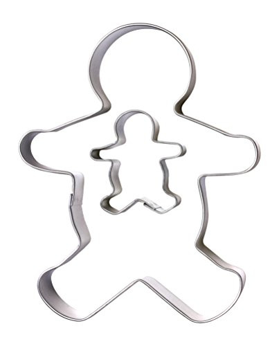 Cybrtrayd Parent/Child Cookie Cutter Set, 5-Inch, Gingerbread Boy