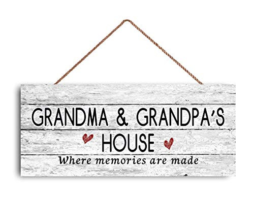 New Sign Grandma and Grandpas House Sign Where Memories are Made Distressed Style Gift for Grandparents 6 x 14 Sign New Sign Grandma and Grandpas House Sign Where Memories are Made Distressed Style Gift for Grandparents 6 x 14 Sign