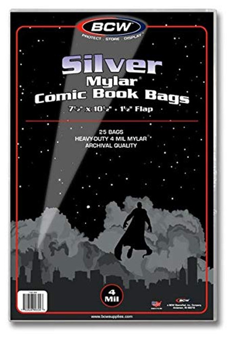 BCW Silver Comic Mylar Bags 4 Mil - Comics Comic Books Storage Collecting Supplies