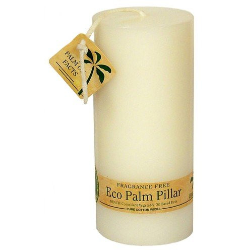 ALOHA BAY Candle Pillar Unscented Eco White