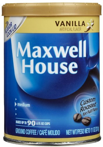 Maxwell House Vanilla Ground Coffee 11-Ounce Canister Pack of 2