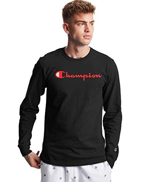 Champion LIFE Mens Heritage Long Sleeve TEE Black 2X Large