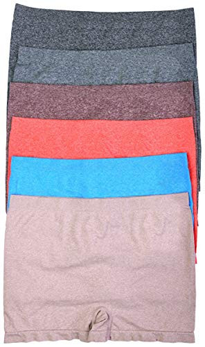 ToBeInStyle Womens 6 Pack High Waist Seamless Light Control Boyshorts - OSP