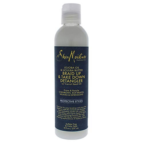 Shea Moisture Jojoba Oil  and  Ucuuba Butter Braid Up  and  Take Down Hair Detangler 8 fl oz