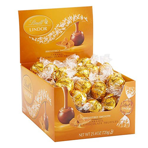 Lindt LINDOR Caramel Milk Chocolate Truffles Kosher 60 Count Box