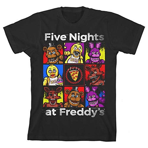 Five Nights at Freddys Character Squares Boys Youth T-Shirt Licensed FNAF Medium Black Five Nights at Freddys Character Squares Boys Youth T-Shirt Licensed FNAF Medium Black