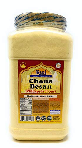 Rani Chana Besan - Chickpeas Flour Gram Pet Jar 4lb 64oz ~ All Natural  Vegan  Gluten Free Ingredients  NON-GMO  Indian Origin