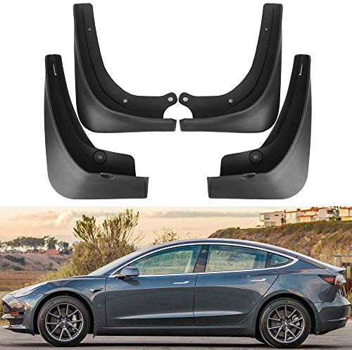 TNUATNU Model 3 Mud Flaps Splash Guards Compatible with Tesla Model 3Set of Four