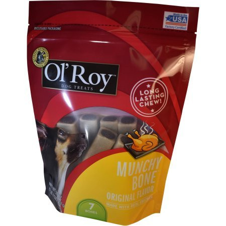 Ol Roy Munchy Bones Dog Chew Treats With Real Chicken Flavor 20 oz