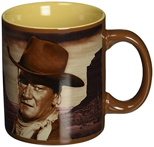 Vandor 15161 John Wayne" A Man's Got To Do" 12 oz Ceramic Mug, Brown