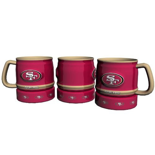NFL San Francisco 49ers 16Oz Barrel Mug Silver 16 oz NFL San Francisco 49ers 16Oz Barrel Mug Silver 16 oz