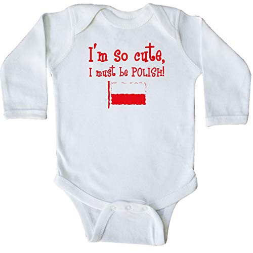 inktastic So Cute Polish Long Sleeve Creeper Newborn White 20d38