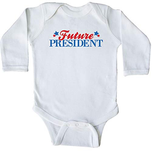 inktastic Future President Long Sleeve Creeper 6 Months White 2162f