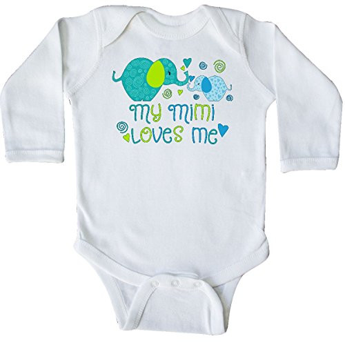 inktastic My Mimi Loves Me- Cute Long Sleeve Creeper Newborn White 2ecf3