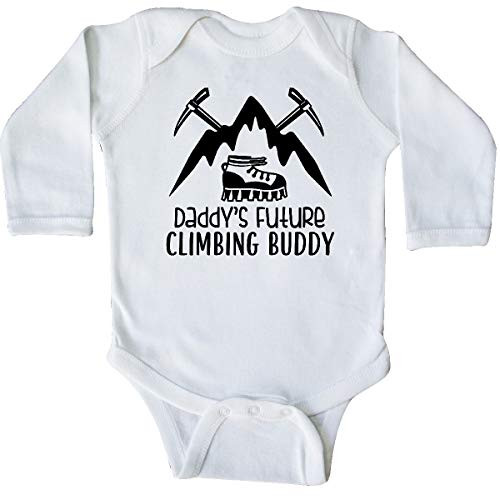 inktastic Daddy Future Climbing Buddy Long Sleeve Creeper 6 Months White 34b79