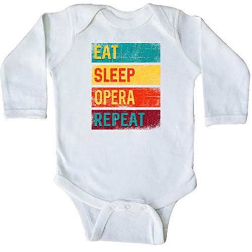 inktastic Music Eat Sleep Opera Repeat Long Sleeve Creeper Newborn White 37ebb