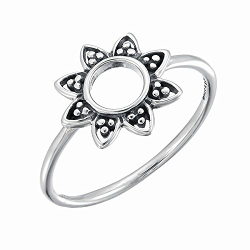 Boma Jewelry Sterling Silver Balinese Style Sunflower Ring Size 8