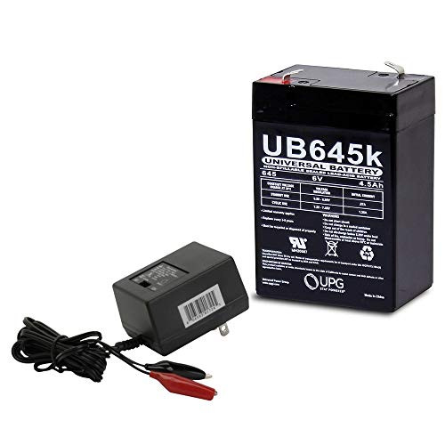 Universal Power Group 6V 4_5Ah SLA Replacement Battery for Baxter Healthcare 522 Cardiac with Charger
