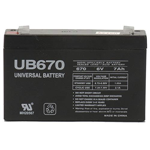 Universal Power Group 6V 7Ah SLA Replacement Battery for APC EMC750RI1