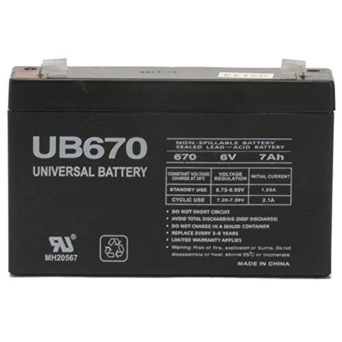 Universal Power Group 6V 7Ah SLA Replacement Battery for APC CURK18