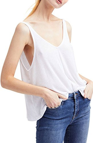 Free People Dani Tank Top White LG Womens 12