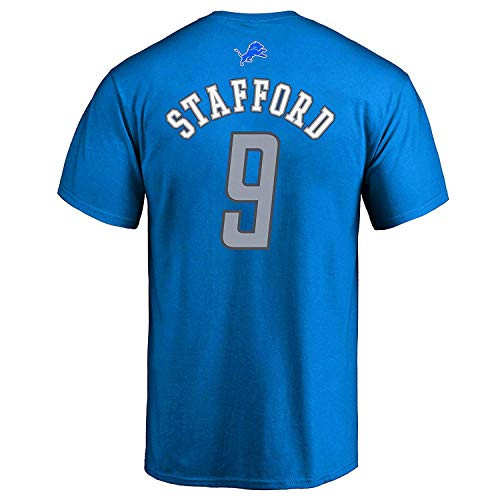 Outerstuff Matthew Stafford Detroit Lions 9 Blue Youth Performance Name  and  Number Shirt X-Large 1820