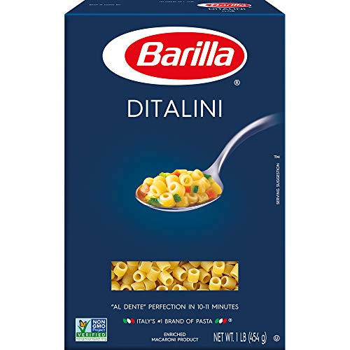 Barilla Pasta Ditalini 16 Ounce Pack of 8