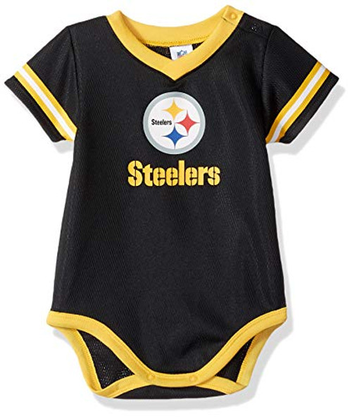 NFL Pittsburgh Steelers Team Jersey Bodysuit blackgoldwhite Pittsburgh Steelers 6-12 Months 138781160STE612-001 NFL Pittsburgh Steelers Team Jersey Bodysuit blackgoldwhite Pittsburgh Steelers 6-12 Months 138781160STE612-001