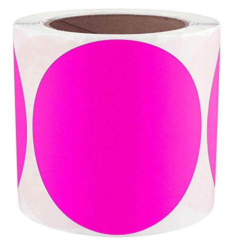 4 inch Color-Code Dot Labels  Round Color Coding Labels  Permanent Adhesive Target Repair Pasters Stickers  250 Colored Circle Stickers Per Roll for InventoryMovingStorageOrganizingArts