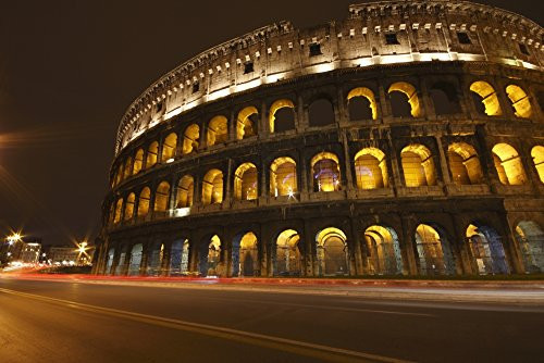 Posterazzi DPI1982319 Night Lights Of The Colosseum Rome Lazio Italy Poster Print 19 x 12 Posterazzi DPI1982319 Night Lights Of The Colosseum Rome Lazio Italy Poster Print 19 x 12