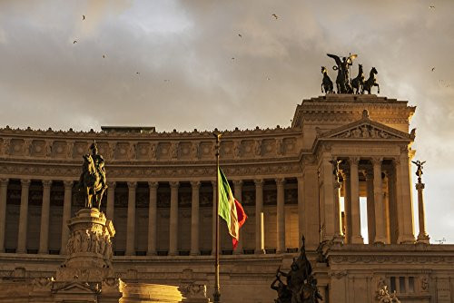 Posterazzi DPI12286826 Statue of Victor Emmanuel Rome Italy Poster Print 19 x 12