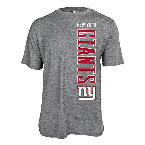 Zubaz NFL York Giants Mens Tonal Gray Vertical Logo Tee Gray Small