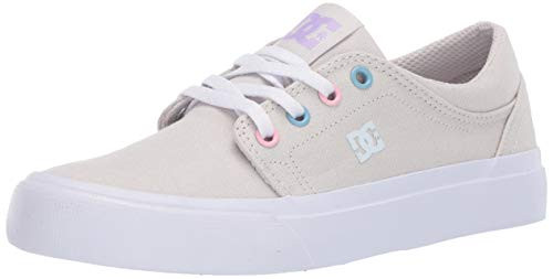 DC Girls Trase TX Skate Shoe GreyPurple 11 M M US Big Kid