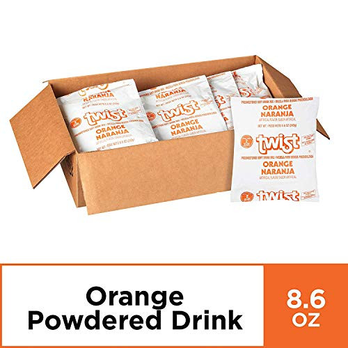Kool Aid Twist Orange Drink Mix Makes 2 Gallons 12 Packets