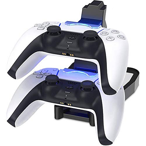 PS5 Controller Charger Joso Dual USB Fast Charging Station Type C Docking Station Dock Stand with LED Indicator Charge Lights for Sony Playstation 5 Controllers DualSense