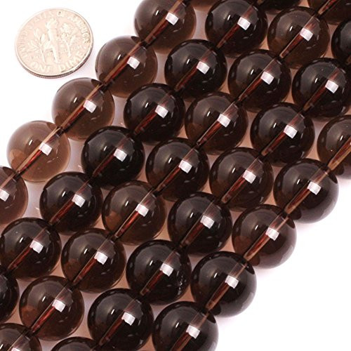 GEM-Inside Smoky Quartz Gemstone Loose Beads AAA Grade 14MM Natural Brown Crystal Energy Stone Power Beads for Jewelry Making 15 GEM-Inside Smoky Quartz Gemstone Loose Beads AAA Grade 14MM Natural Brown Crystal Energy Stone Power Beads for Jewelry Making 15