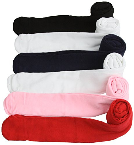 ToBeInStyle Girls Pack of 6 Assorted Basic Winter Tights - XL