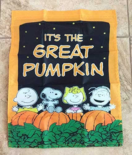 Peanuts Snoopy Charlie Brown 14x18 inches Garden Flag Great Pumpkin FallHalloween