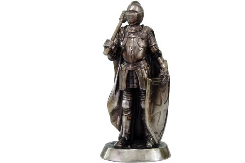 PTC 7 Inch Armored Medieval Knight with Weapon Resin Statue Figurine PTC 7 Inch Armored Medieval Knight with Weapon Resin Statue Figurine