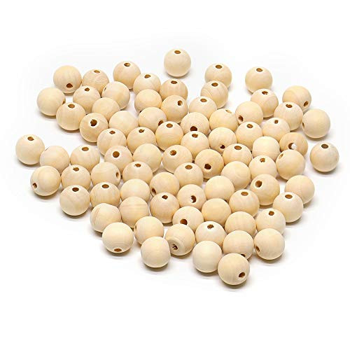 Dealglad 200pcs 20mm Wooden Beads Unfinished Natural Round Wooden Loose Beads Wood Spacer Beads for Craft DIY Jewelry Making Dealglad 200pcs 20mm Wooden Beads Unfinished Natural Round Wooden Loose Beads Wood Spacer Beads for Craft DIY Jewelry Making