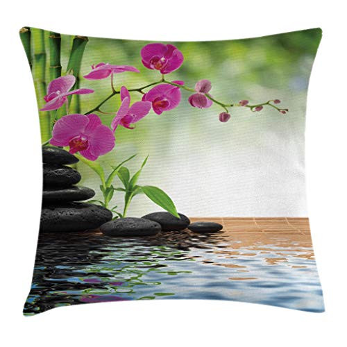 Ambesonne Spa Throw Pillow Cushion Cover Composition Bamboo Tree Floor Mat Orchid Stones Wellness Greenery Decorative Square Accent Pillow Case 18 X 18 Green Dimgray Ambesonne Spa Throw Pillow Cushion Cover Composition Bamboo Tree Floor Mat Orchid Stones Wellness Greenery Decorative Square Accent Pillow Case 18 X 18 Green Dimgray