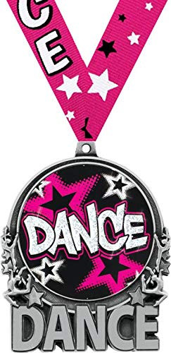 Crown Awards Dance Medal - 3 Double Action 2_0 Silver Dance Medals 1 Pack Prime
