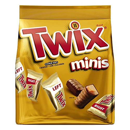 TWIX Caramel Minis Size Chocolate Cookie Bar Candy 9_7 Ounce Bag Pack of 8 TWIX Caramel Minis Size Chocolate Cookie Bar Candy 9_7 Ounce Bag Pack of 8