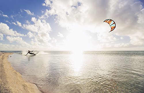 Posterazzi DPI2434327 Kiteboarding in tropical lagoon in the South Pacific at sunset Tikehau French Polynesia Poster Print 19 x 12