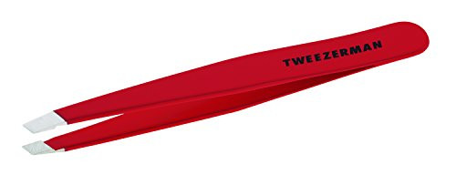 Tweezerman Stainless Steel Slant Tweezer (Signature Red)