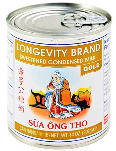 ????? Longevity Sweetened Condensed Milk Gold 14-oz Pack of 4