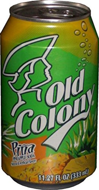 OLD COLONY PIÑA - Puerto Ricos Favorite Pineapple Flavored Soda - 12 oz cans - 8 Pack